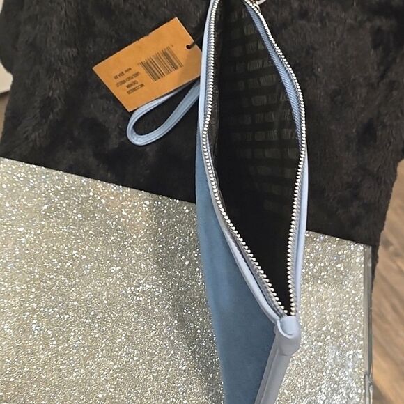 Steve Madden Denim Large Pouch Wristlet
